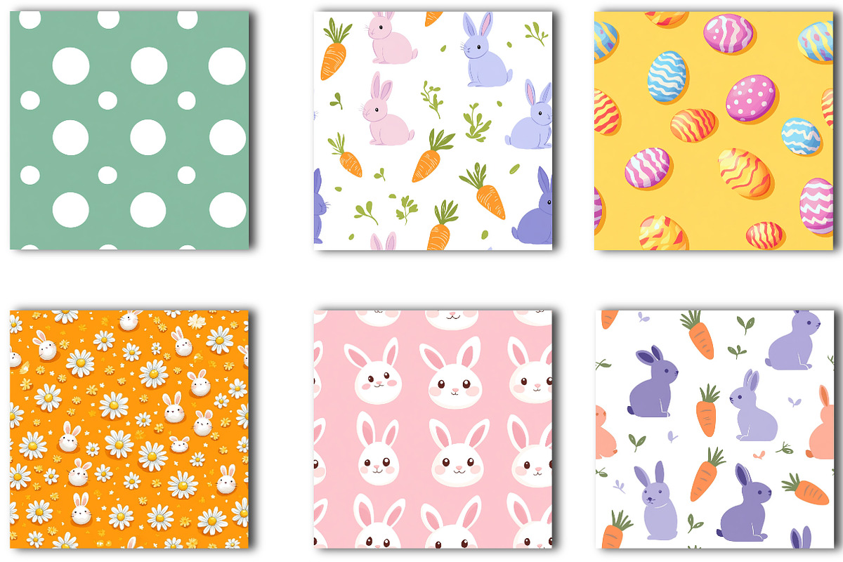 Pastel Easter Seamless Digital Paper, an Illustration by OK Design (Photo 3 of 3)