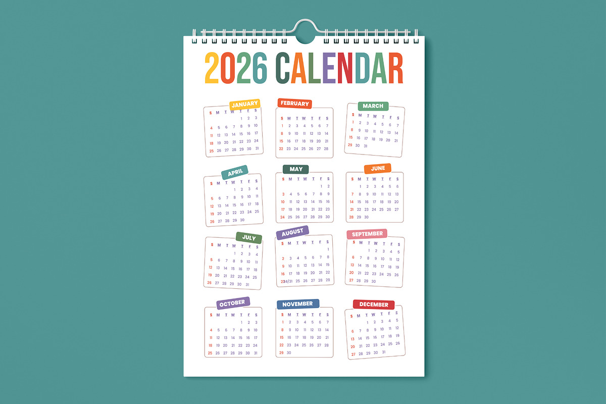 2026 Minimal Calendar Template