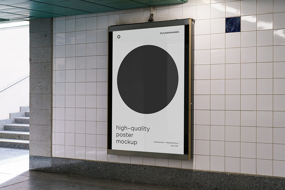 Subway Poster Mockup Bundle Metro, an Advertising Mockup by FoundImages (Photo 37 of 61)