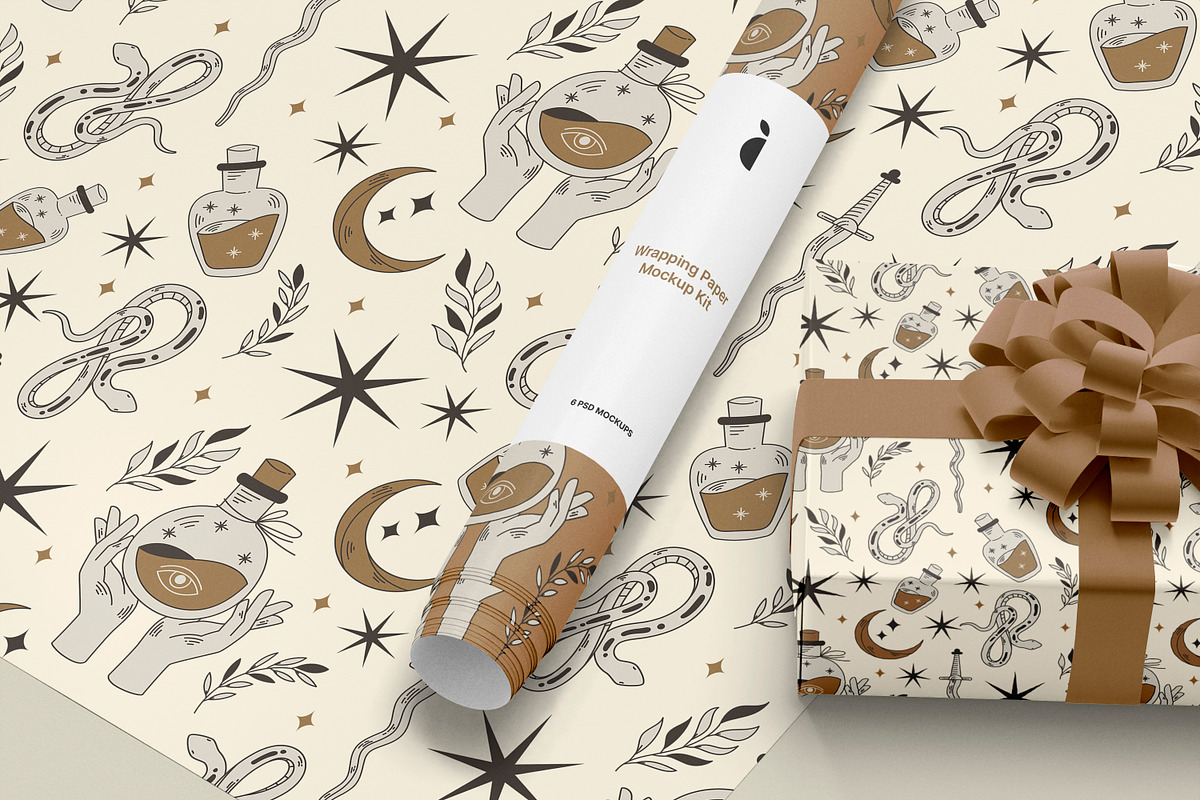 Wrapping Paper Mockup V1, a Packaging Mockup by Catkie - Digital Art (Photo 6 of 9)