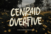 Cenraid Overfive Cool Handmade Font, a Handwritten Font by Maulana Creative (Thumbnail 1 of 7)