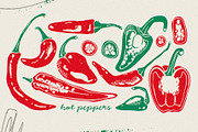 Hot peppers, a Food Illustration by Twisted Tail (Thumbnail 2 of 6)