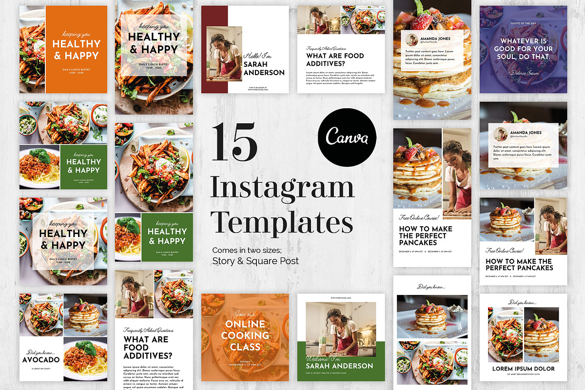 15 Instagram Templates for Canva, a Social Media Template by Paperweight Memories (Photo 1 of 7)