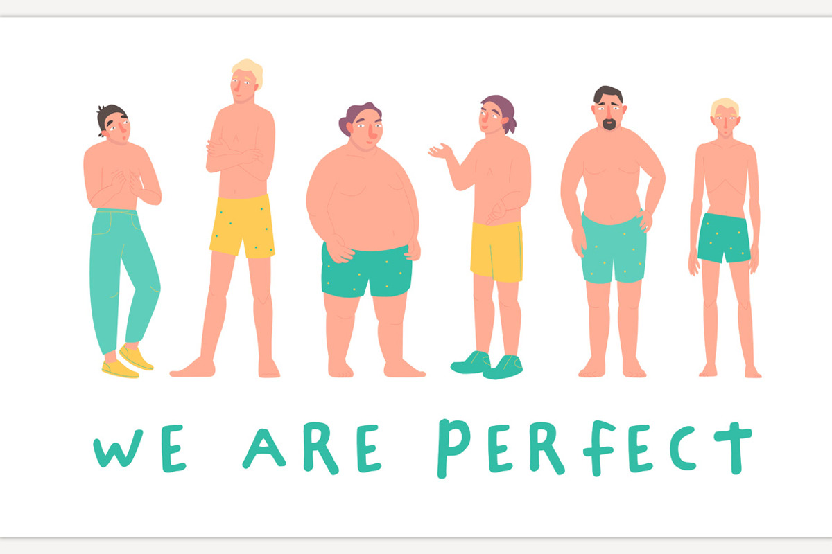 We are perfect. Diverse people., a Person Illustration by Anna's Shop