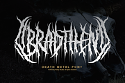 Bradthen Death Metal Font, a Blackletter Font by Ronny Studio (Thumbnail 1 of 10)