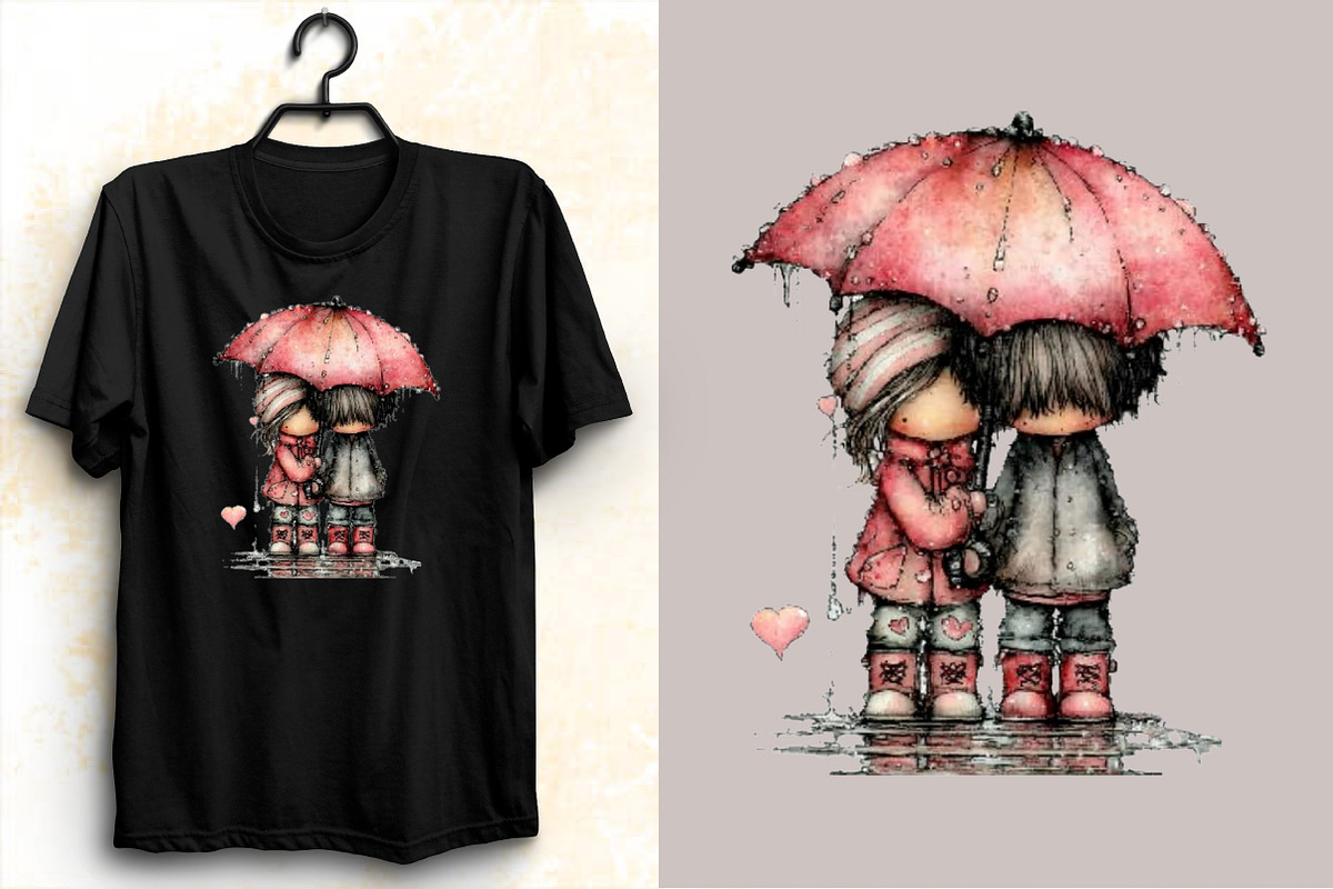 Whimsical Valentine Couple Clipart B, an Illustration by SVGArt (Photo 5 of 8)