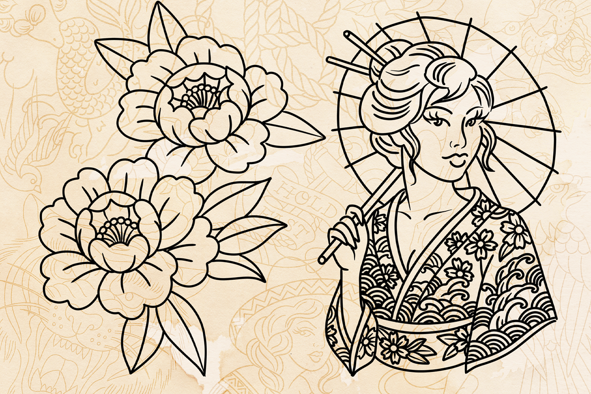 Procreate Tattoo Flash Power Pack!, an Illustration by Aloha Bhava (Photo 3 of 7)