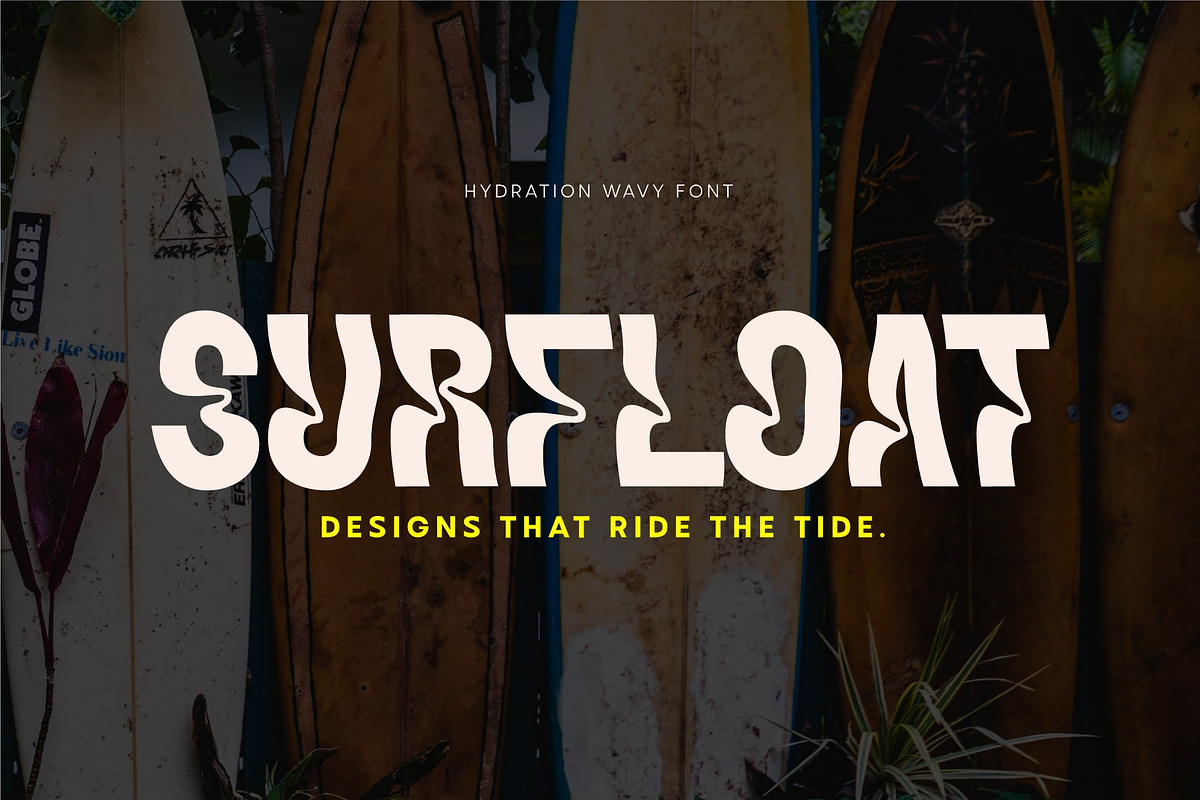 Hydration Wavy Font, a Sans Serif Font by Salamahtype (Photo 2 of 6)
