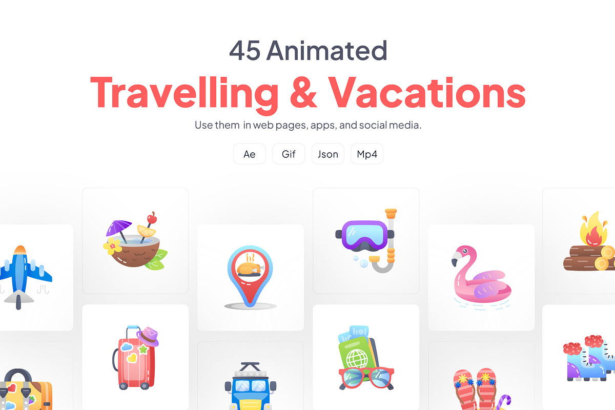 Travelling and Vacations Icons, a Duotone Icon by Prosymbols (Photo 1 of 3)