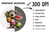 Funny Summer Teddy Bear Clipart, an Illustration by Craft Nest (Thumbnail 2 of 12)