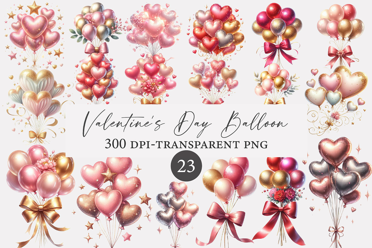 Valentine's Day Balloon Bouquets, an Illustration by Designworld (Photo 1 of 4)