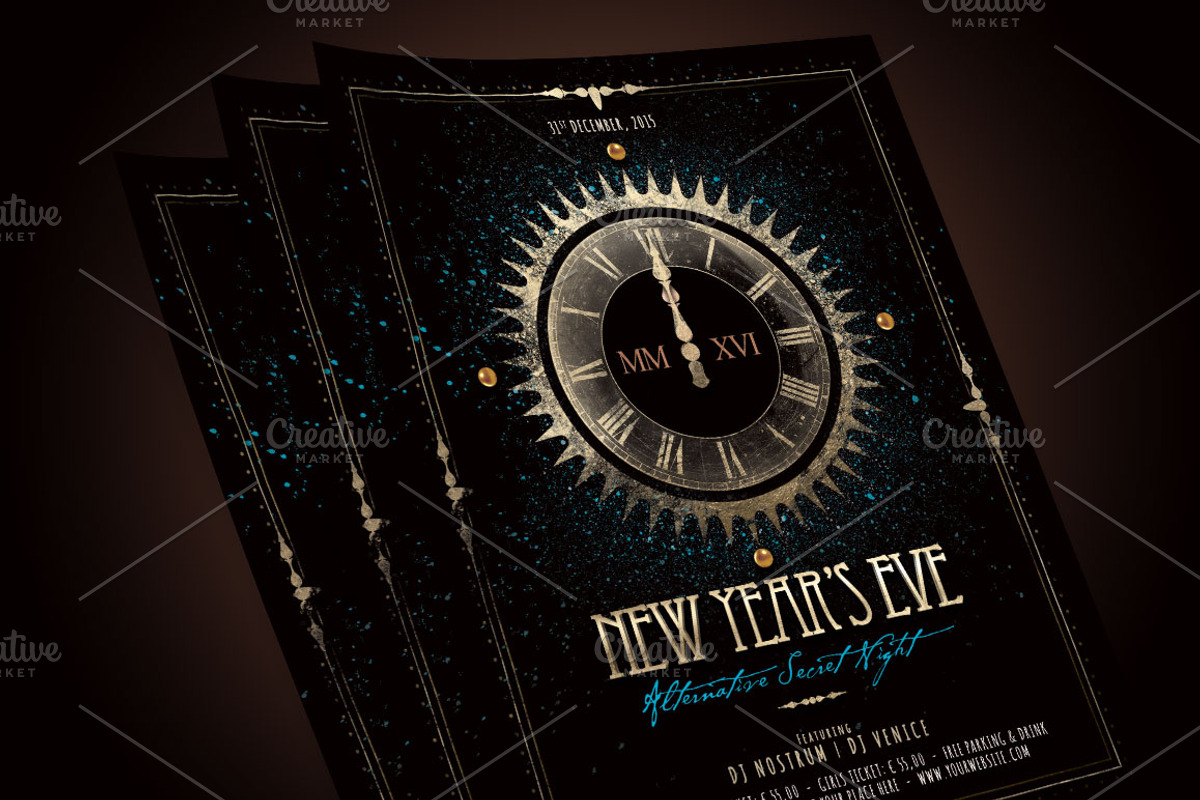 NYE - New Year Alternative Flyer, a Flyer Template by Ade Concept (Photo 2 of 5)