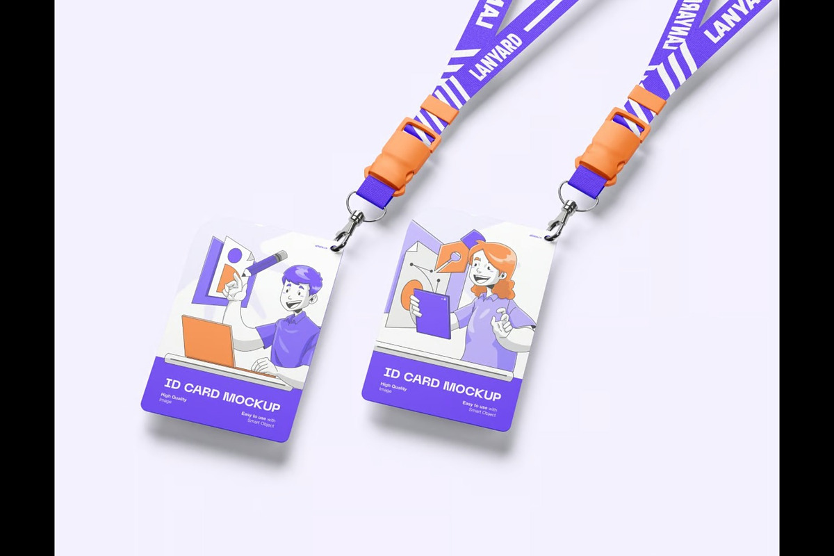 ID Card Mockup, an Advertising Mockup by Se٧enStudio (Photo 4 of 4)