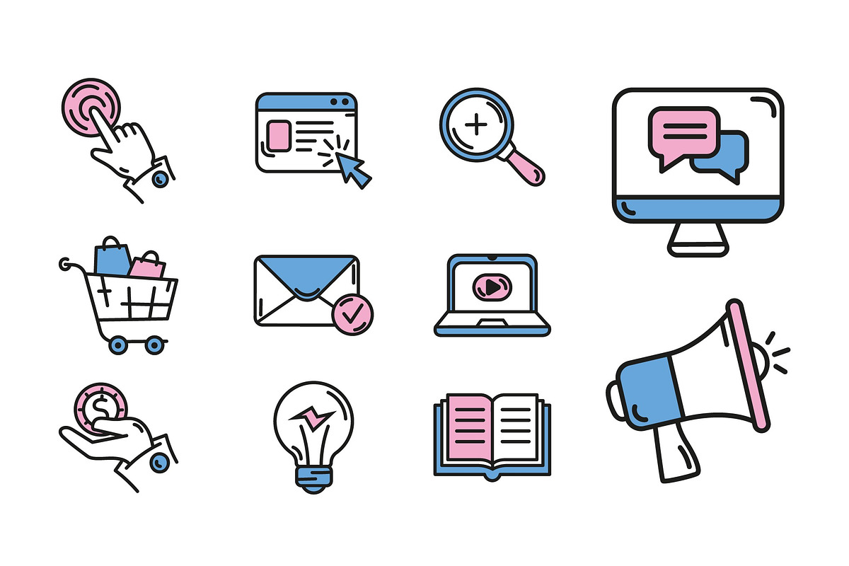 Web Social Media Icons Set, a Templates & Theme by studiogstock (Photo 1 of 3)
