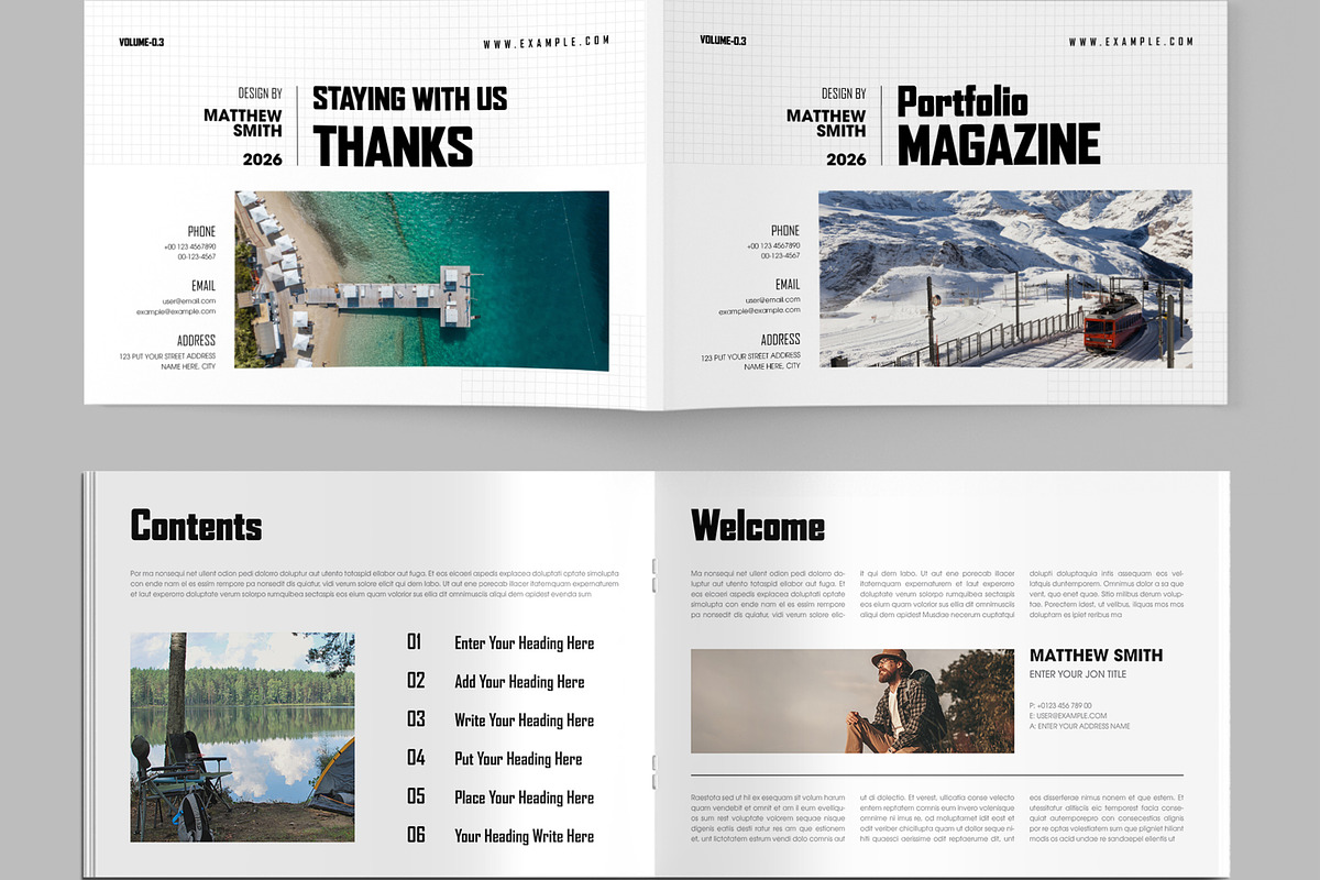 Modern Portfolio Magazine Template preview 2