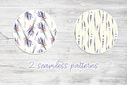 Lavender Watercolor Set Clipart, a Decorative Illustration by Sha1nee (Thumbnail 4 of 8)