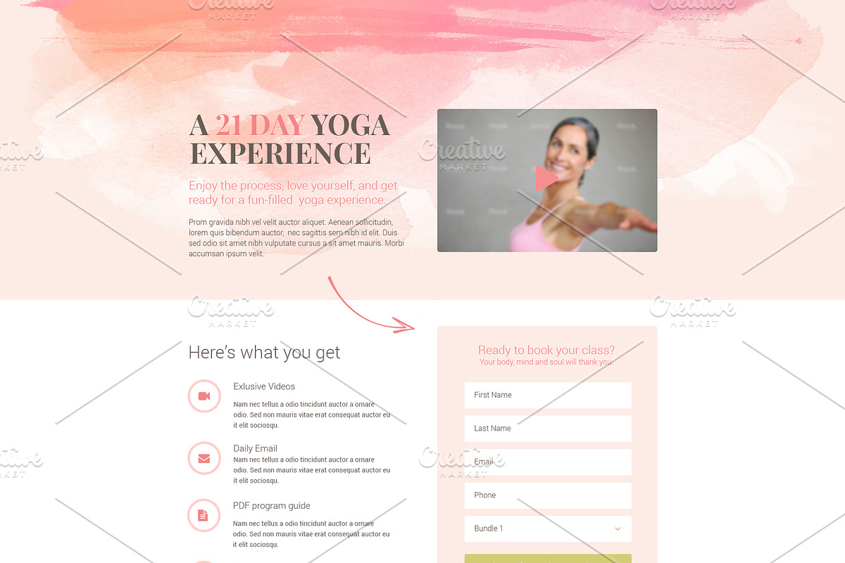 Namaste - Landing page PSD template, a Landing Page Template by Mage Themes (Photo 4 of 5)