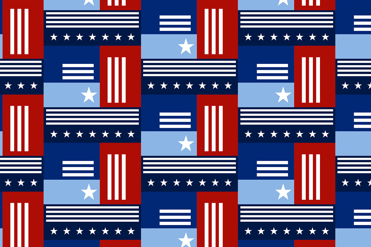 Patriotic Banner Wall Art Red White, a Pattern Graphic by Sharon Schwalbe