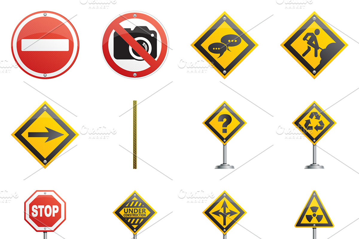 Collection Warning Road Signs, a Technology Illustration by TAlex (Photo 2 of 7)