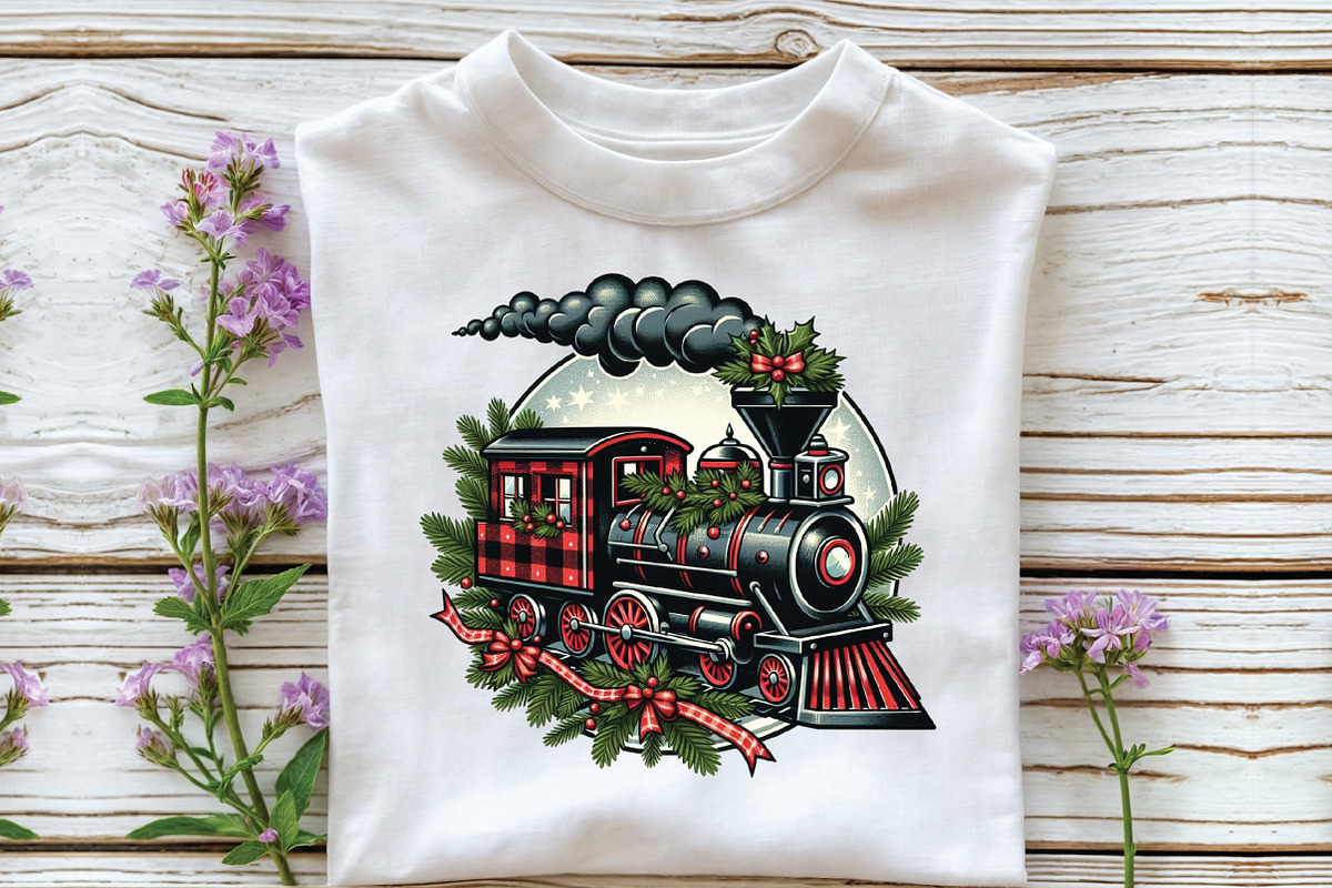 Christmas Train PNG Sublimation, an Illustration by Libby Wishes (Photo 5 of 5)