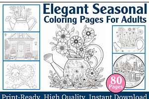 Elegant Seasonal Coloring Pages