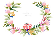 Set of Watercolor Floral, an Illustration by hellopop design (Thumbnail 3 of 3)