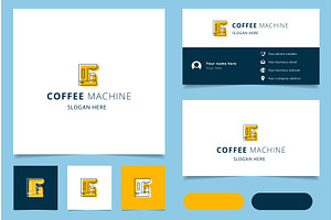 Coffee Machine Logo Design With