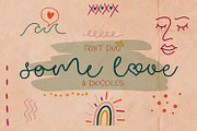 Some Love Font Duo & Doodles, a Script Font by CallMeStasia (Thumbnail 1 of 13)