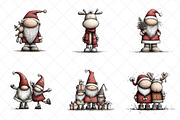 Cute Santa Claus Christmas Clipart, an Illustration by SinaCreation (Thumbnail 3 of 7)