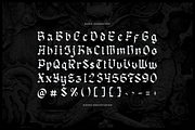 Jeff Zorvyk | Blackletter Typeface, a Blackletter Font by Denustudios (Thumbnail 10 of 12)