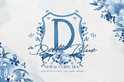 Delft Blue Floral Illustration Pack, a Decorative Illustration by BlueRobinDesignShop (Thumbnail 1 of 9)