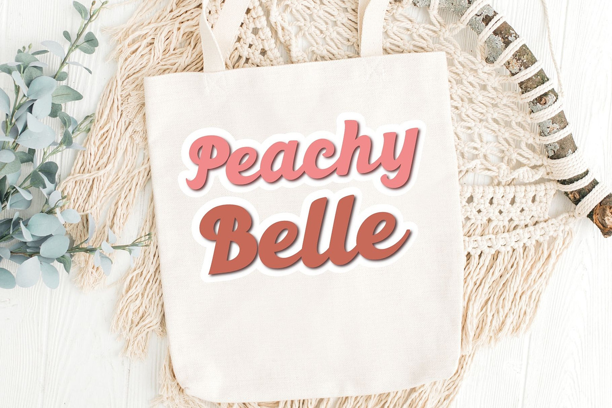 Peachy Belle - Retro Script Font, a Script Font by AnningArts (Photo 5 of 8)