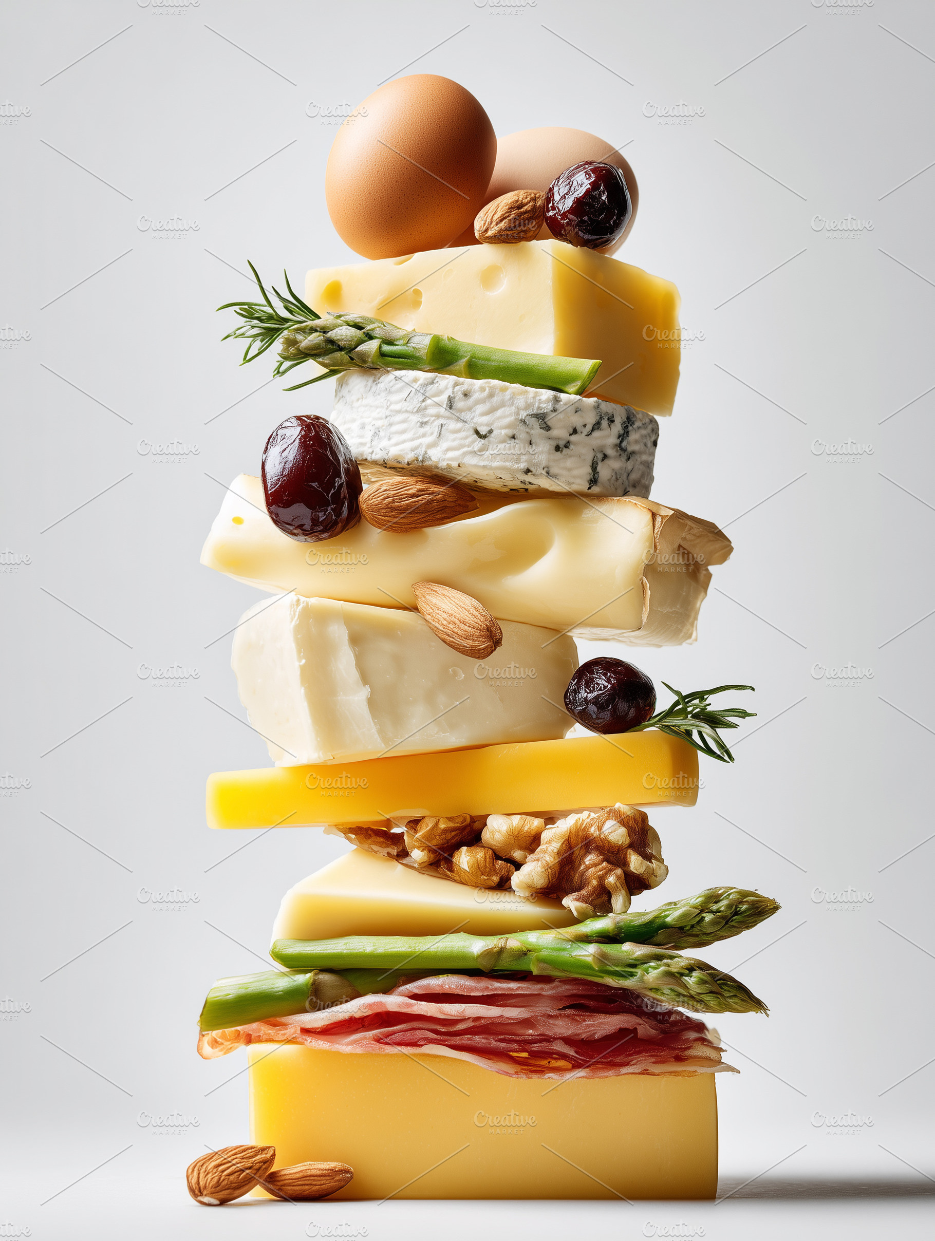 Gourmet cheese stack, a Food & Drink Photo by MistyDay
