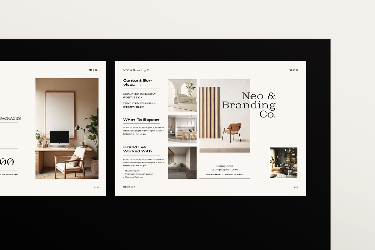 NEO | Media Kit Template, a Brochure Template by ArtisanaAura (Photo 10 of 11)
