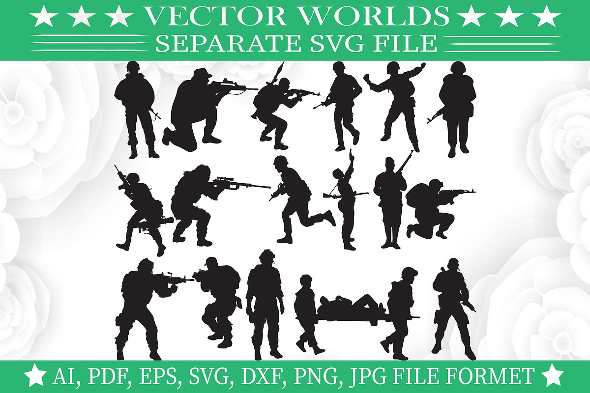 Soldiers Svg, Army, Navy Svg, an Object Graphic by VectorWorlds (Photo 1 of 3)
