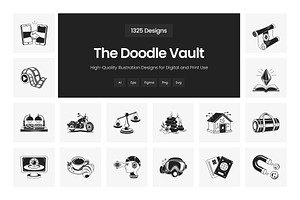 1350 The Doodle Vault, a Solid Icon by Vectors Market
