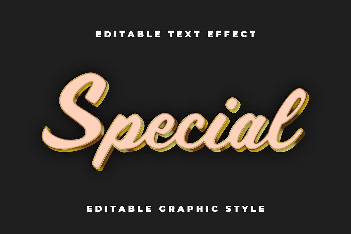 Elegant Gold Script Text Effect