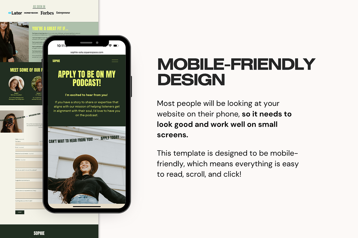 Podcast Squarespace Website Template, a Squarespace Template by molly ho studio (Photo 5 of 8)