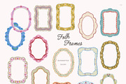 FOLK Frames & Backgrounds, an Illustration by SunnyAfternoons (Thumbnail 3 of 12)