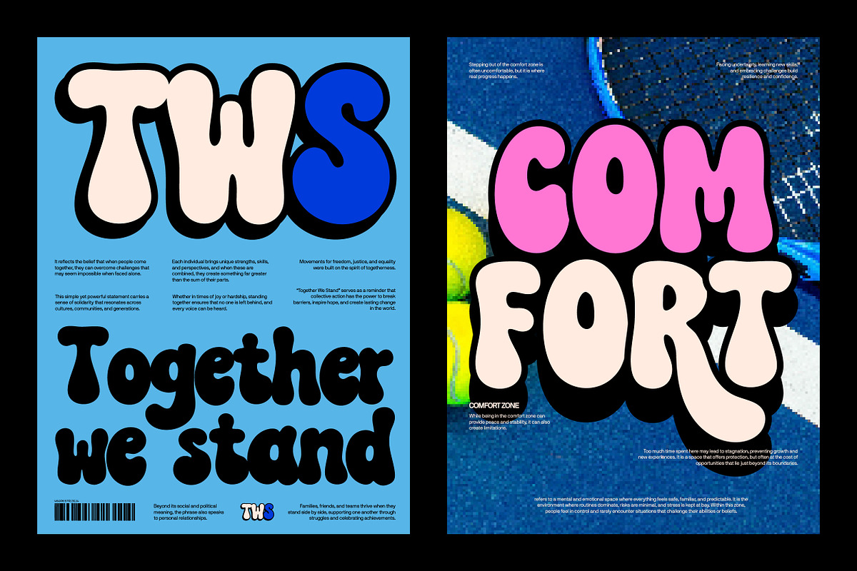 Hoday Font | Retro Bubble Typeface, a Handwritten Font by Koplexs Studio (Photo 6 of 12)