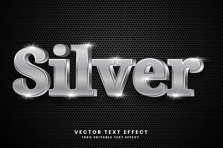 Metal Iron Vector 3d Text Effect