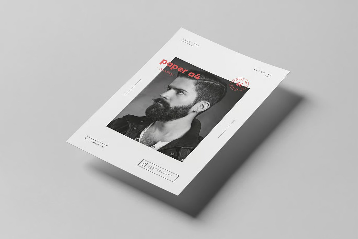 Paper A4 Mock-up, an Advertising Mockup by zippypixelstudio (Photo 6 of 12)