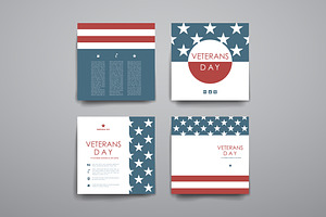 Veterans Day. Card Templates