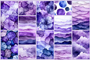 Purple & Violet Watercolor Textures, a Texture Illustration by AI Petr Creative Agency (Thumbnail 4 of 7)