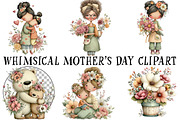 Whimsical Mother's Day Clipart, an Illustration by OK Design (Thumbnail 2 of 6)