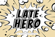 Late Hero - Display Font, a Font by KiddoGlyphs Studio (Thumbnail 1 of 5)