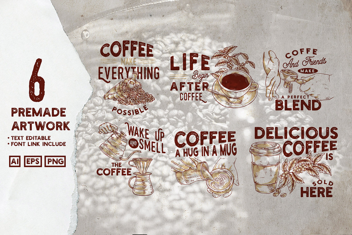 Coffee Shop Illustration Kit & Logo, an Illustration by Dawnside Graphic (Photo 4 of 10)