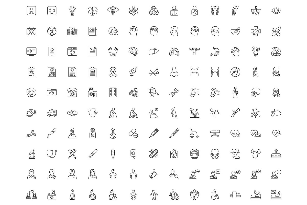 Medical and Healthcare Icons, a Solid Icon by minhm2m (Photo 4 of 6)