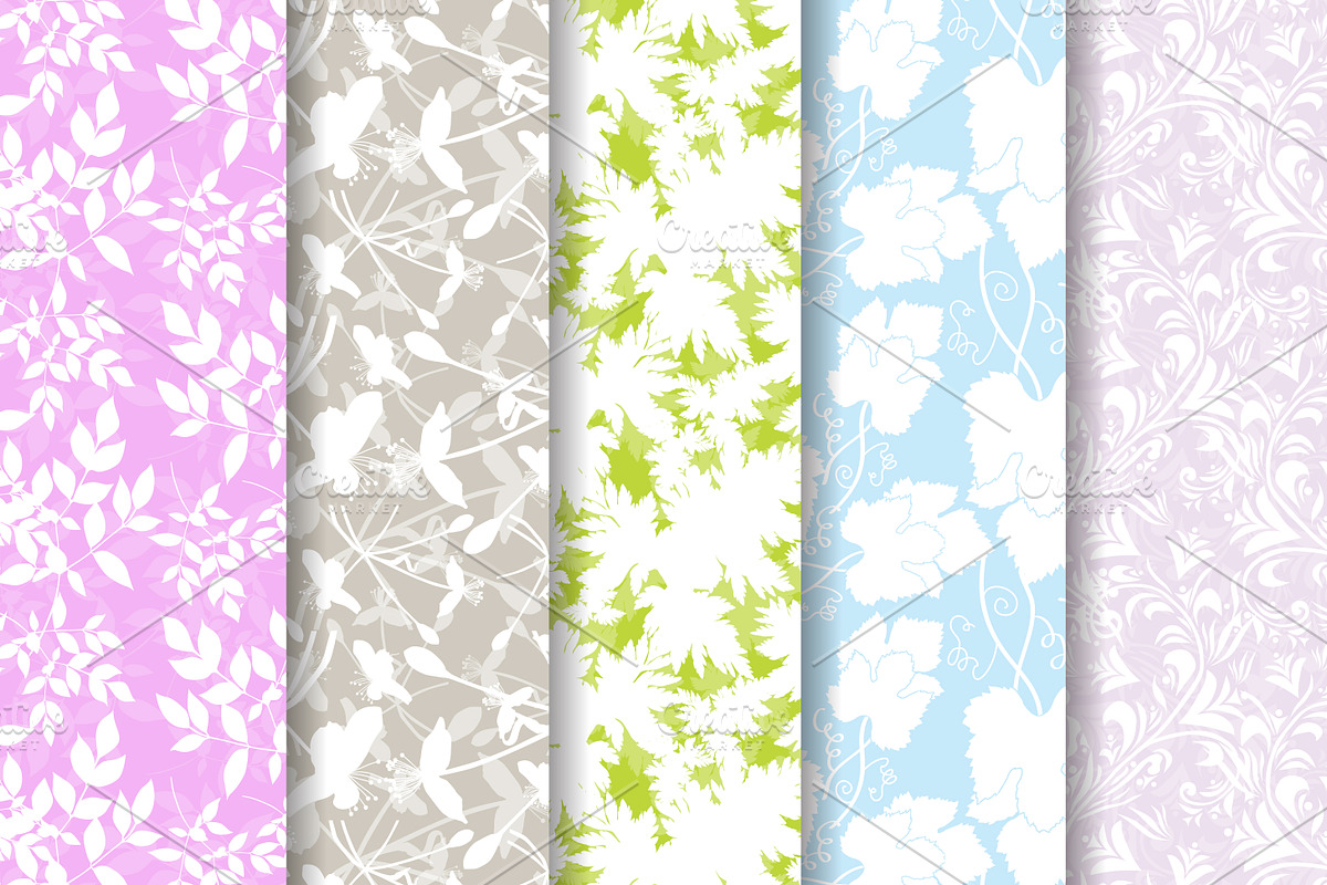 18 Floral Seamless Patterns Set preview 2
