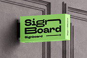 Signboard Horizontal Mock-up, an Advertising Mockup by Yogurt86 (Thumbnail 7 of 13)